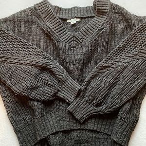 American eagle black washed V-neck sweater